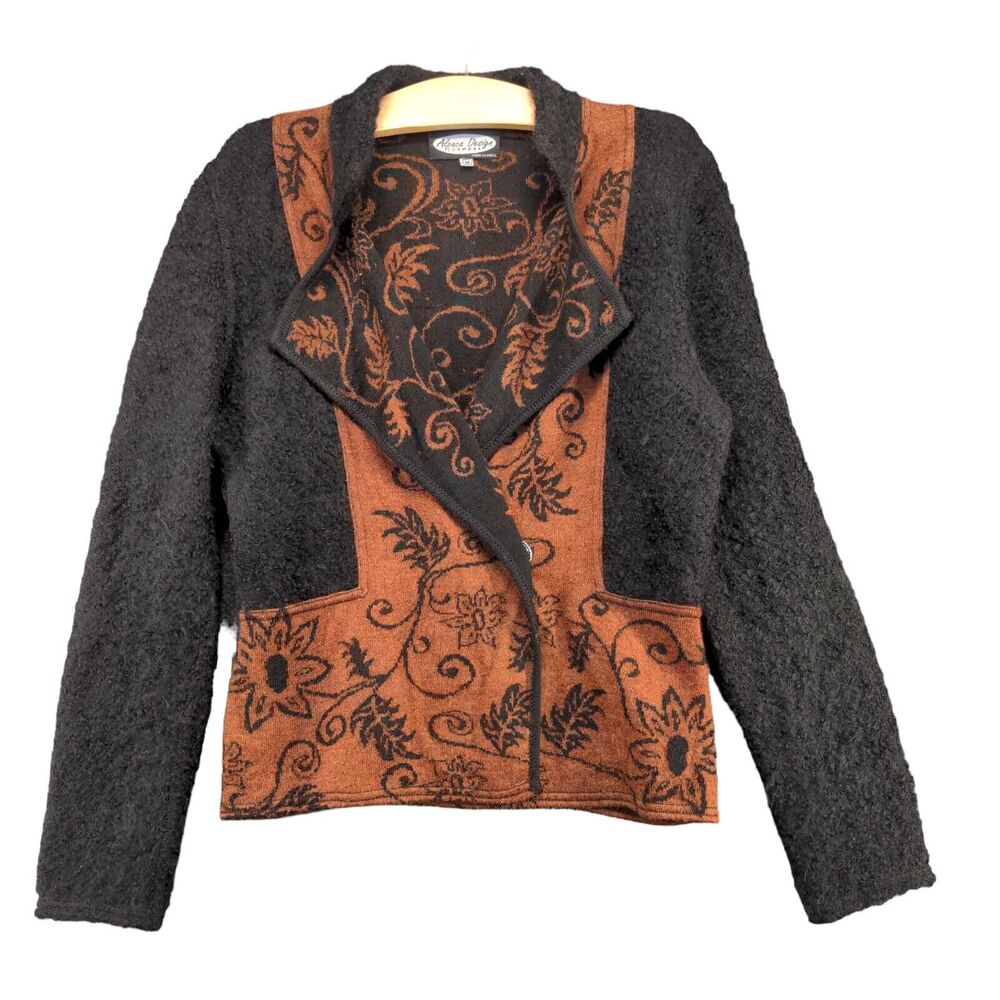 Alpaca Design Chompas Women's Blazer Jacket Medium Multicolor Tapestry Floral